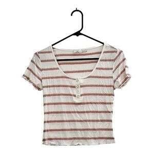 💕Junior's Pink Rose Crop Top Size M